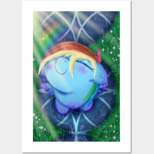 Rainbow Dash In The Rain Posters and Art